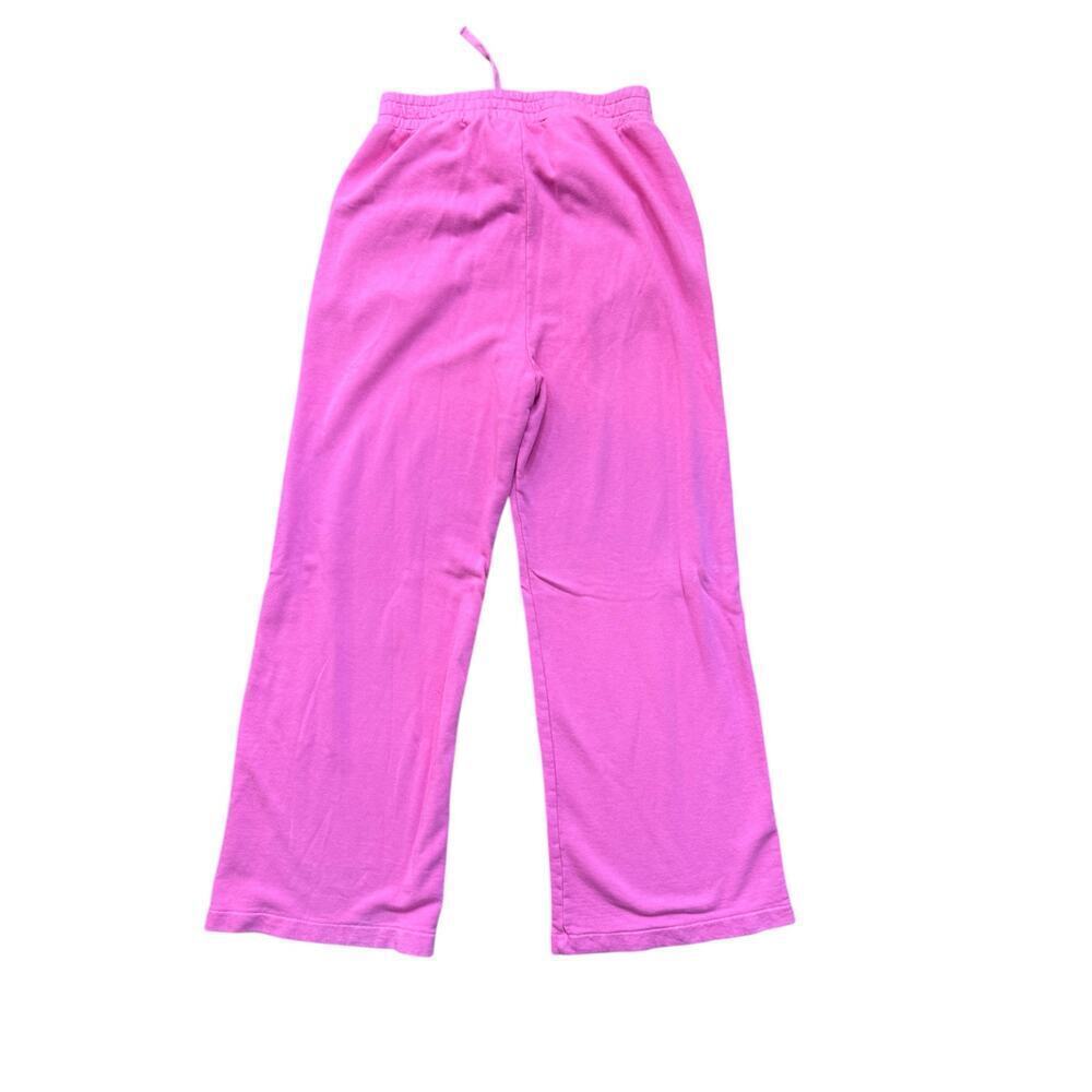 NUX Women's Pink Drawstring Waist Terry Bootcut Pants Size Medium - Picture 6 of 6